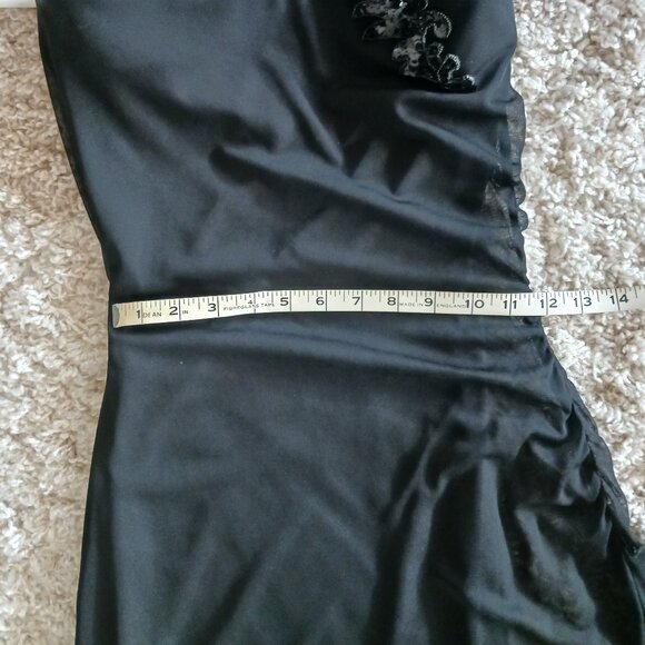 Fairweather Gown Party Dress, black size 8, halter Fairycore - Picture 4 of 5